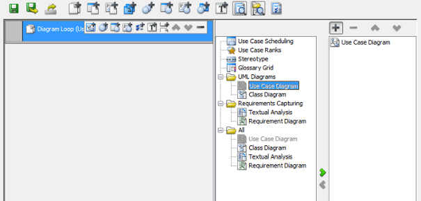 Select to loop use case diagram