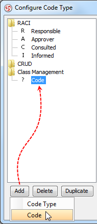 Add a new code
