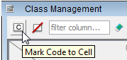Click Mark Code to Cell button