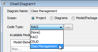 Select a code type from the combo box of Code Type