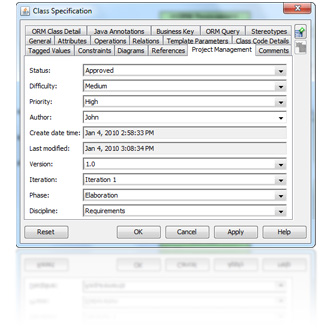 Project management properties