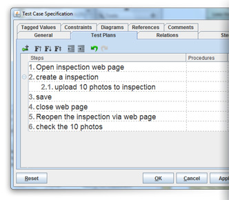 Test case editor