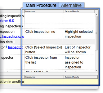 Specify testing procedures