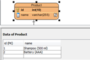 Specifying default data in database design