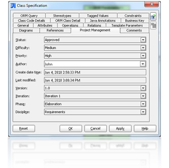 Project management properties