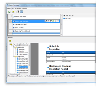 Report template designer
