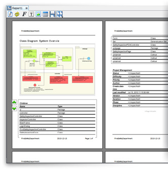 Flexible report composer