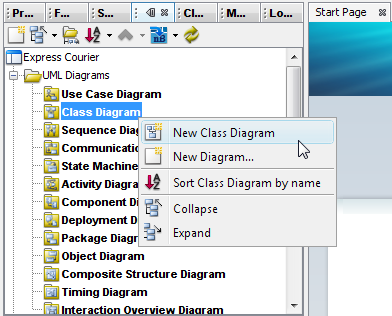 new class diagram