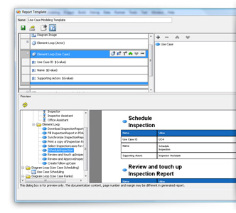 Report template designer