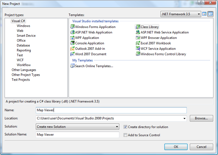 create csharp project