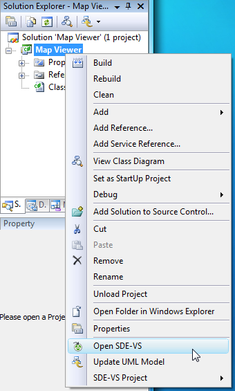 open sde from project