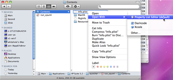 open property editor