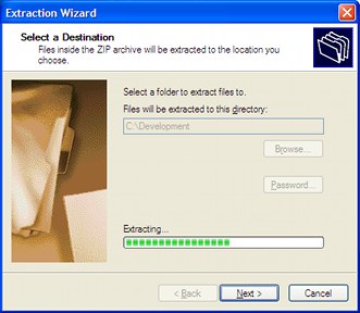 Extract wizard - extracting
