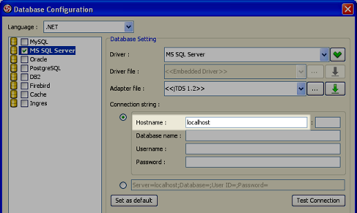 db config hostname
