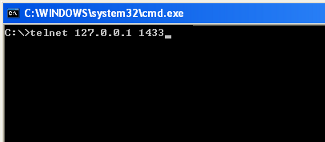 enter telnet msg in command