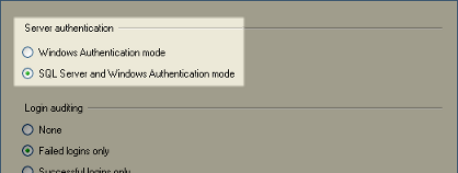 select sql and win auth