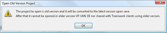 open old version prj