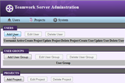 Adding users and project to VP Teamwork Server