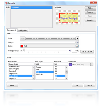 Formatting shapes and connectors