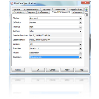 Project management properties