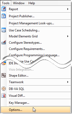 click options
