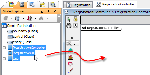 drag to diagram
