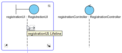 move pointer to lifeline