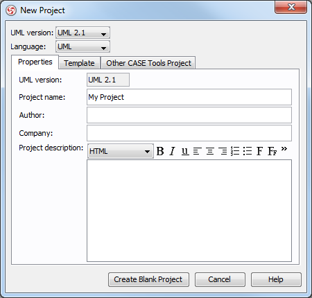 new project