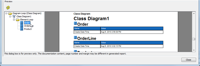 preview pane