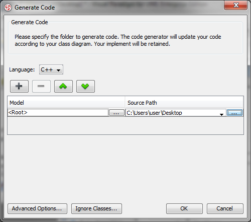 gen code dialog