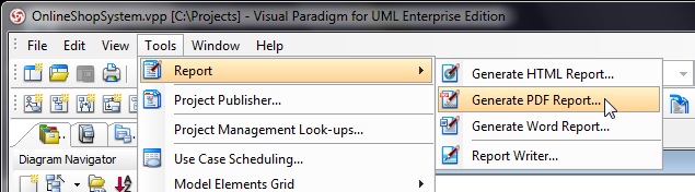 generate pdf report