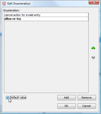 set default