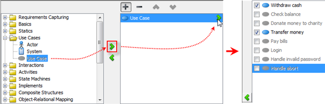 deselect usecases