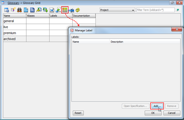 manage label