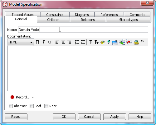 domain model