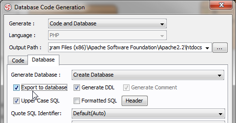 export to db
