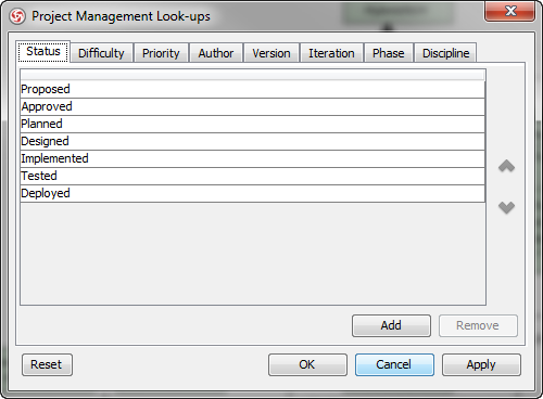 lookup dialog