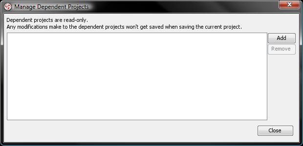 manage dialog