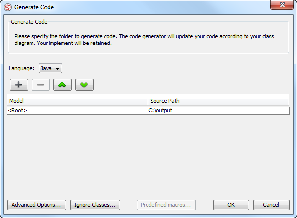 gen code dialog