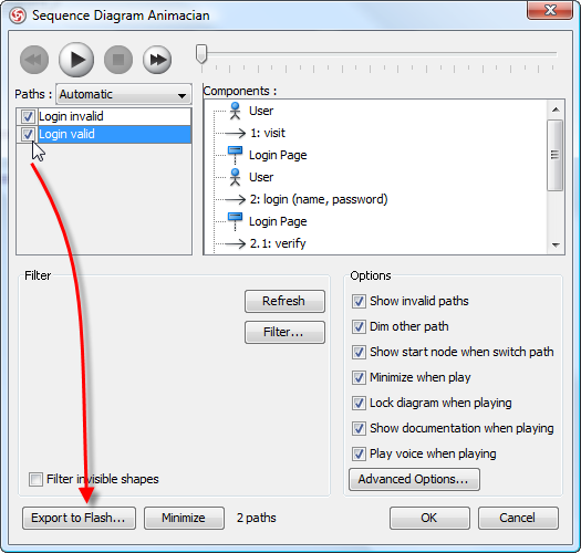 export to flash