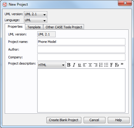 new project