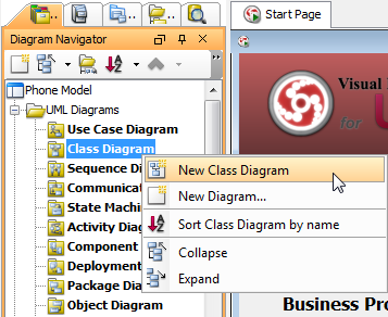 create class diagram