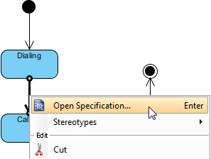 open transition spec