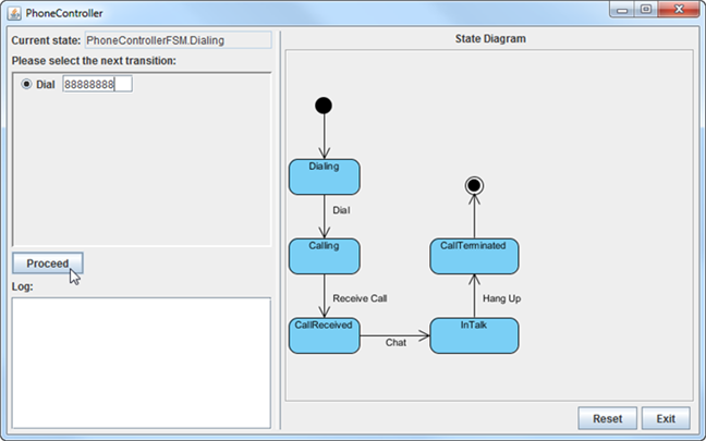 state code sample running