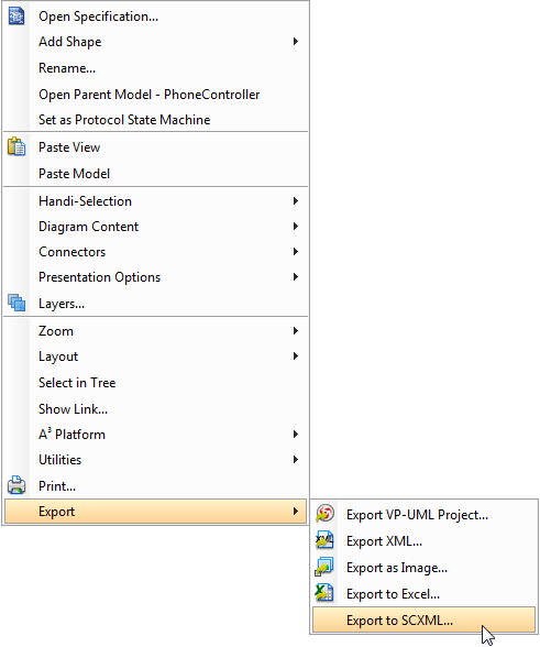 export to scxml