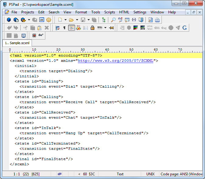 scxml exported
