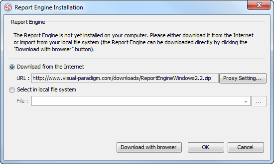 report engine installation