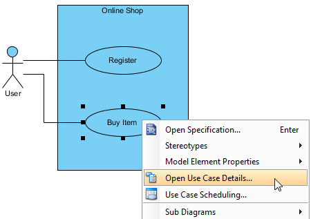 open buy item flow of events