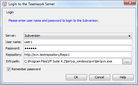 login to svn