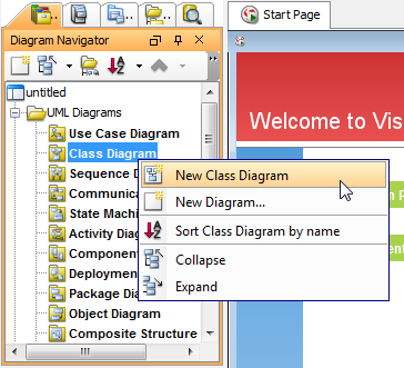 create class diagram